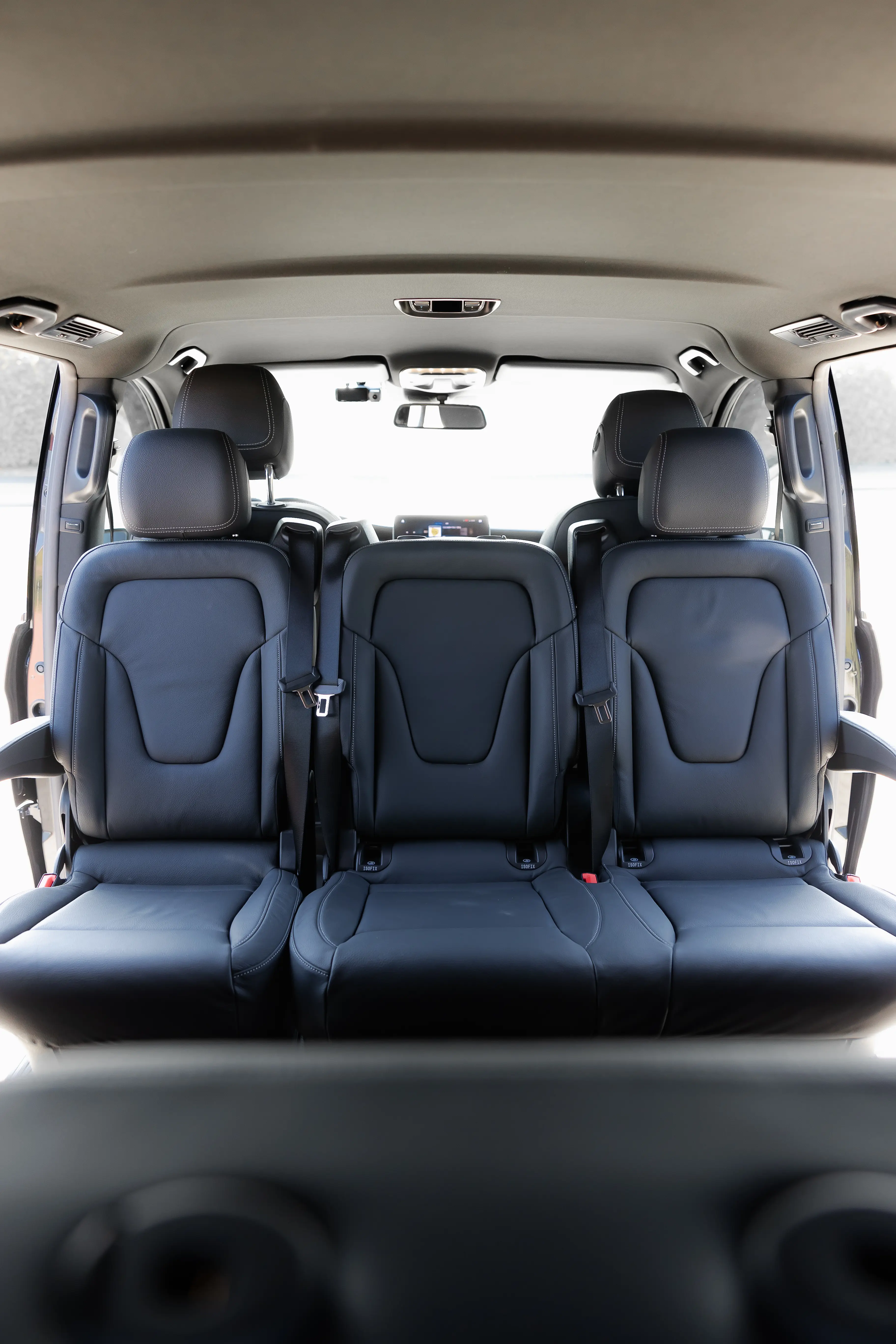 Luxury chauffeur service interior in Milan
